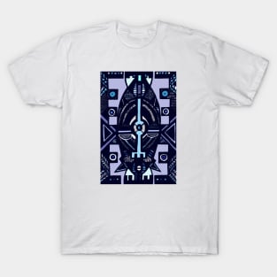 African Mask traditional tribal symbolic pattern design T-Shirt